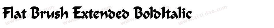 Flat Brush Extended BoldItalic字体转换
